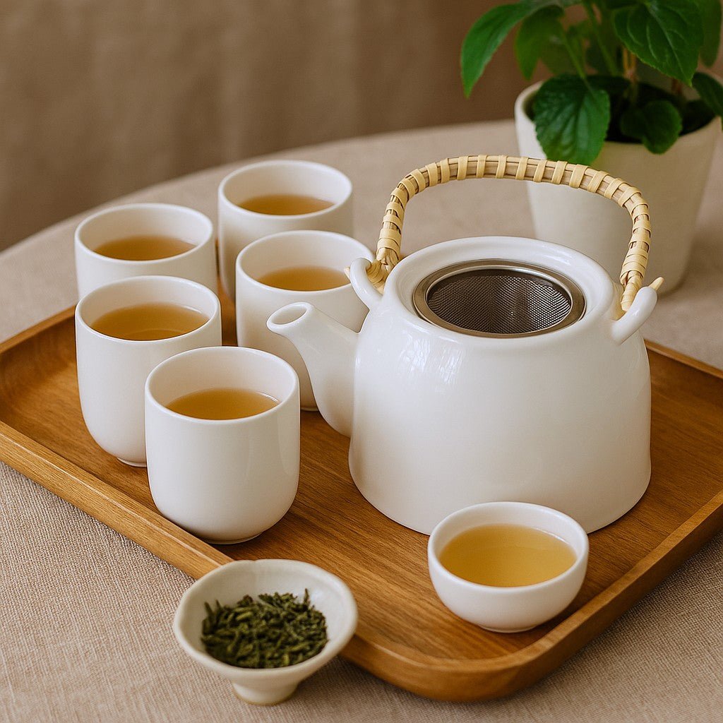 Teapot Set White - SHAMTAM.COM