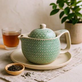 Teapot Small Herbal Green Mosaic - SHAMTAM.COM