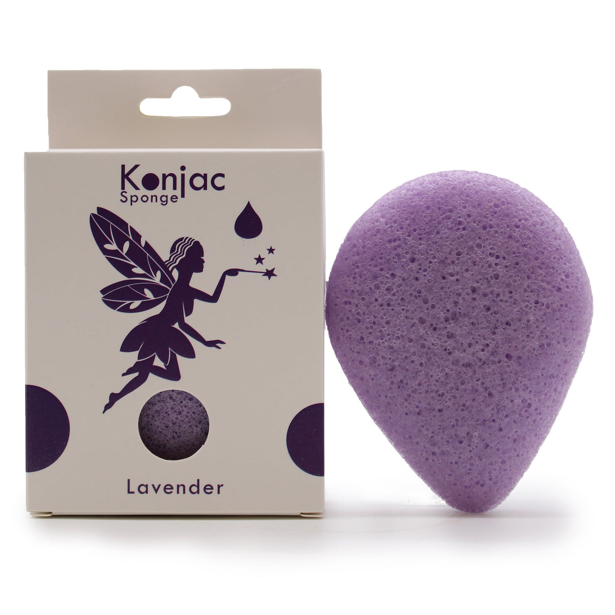 Teardrop Konjac Sponge - Lavender - Calming - SHAMTAM.COM