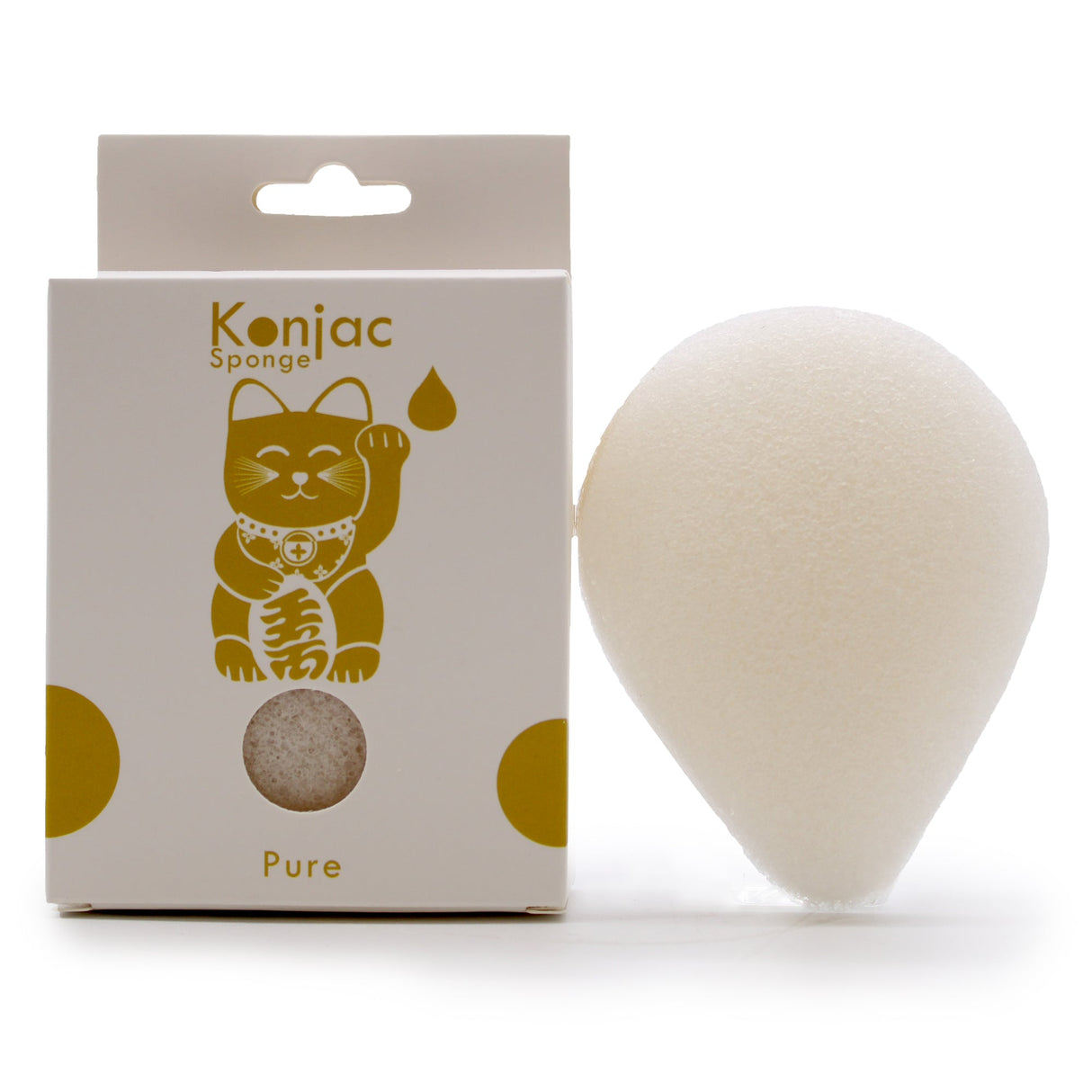 Teardrop Konjac Sponge - Natural - Sensitive skin - SHAMTAM.COM