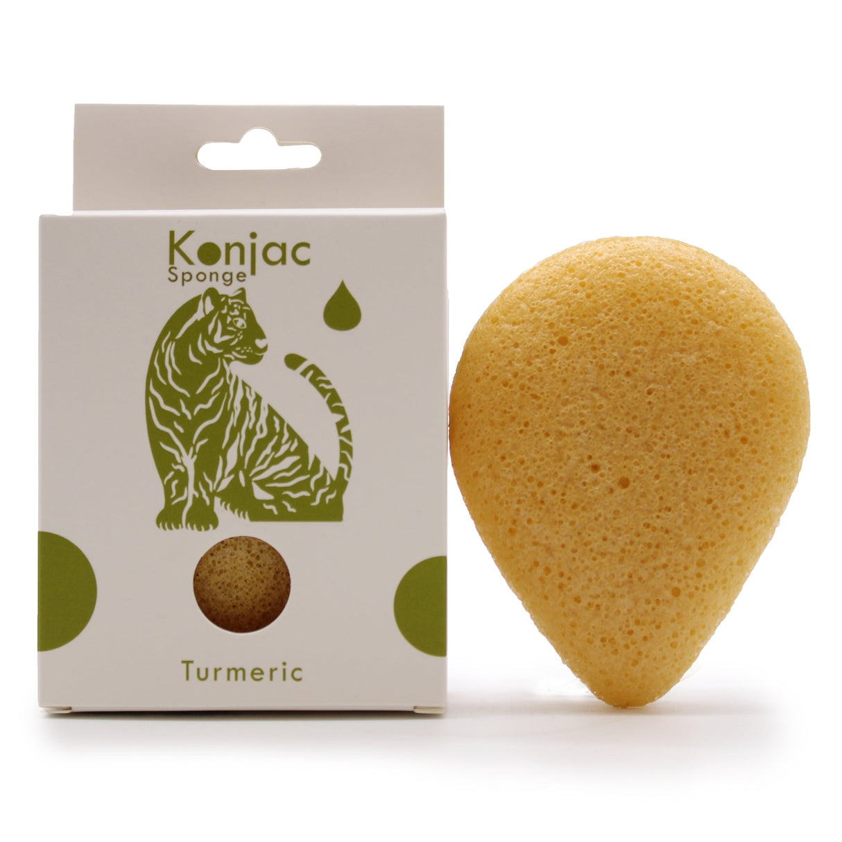 Teardrop Konjac Sponge - Turmeric - Anti - wrinkle - SHAMTAM.COM