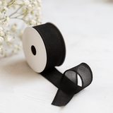 Textured Ribbon 38mm x 20m Roll - Black - SHAMTAM.COM