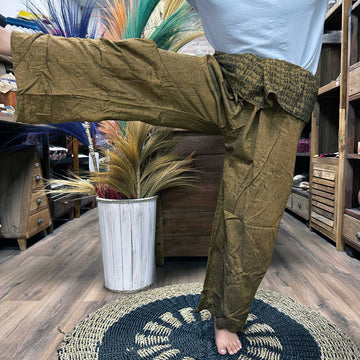 Thailandske Fisker Yoga Bukser Mandala Mantra Orange
