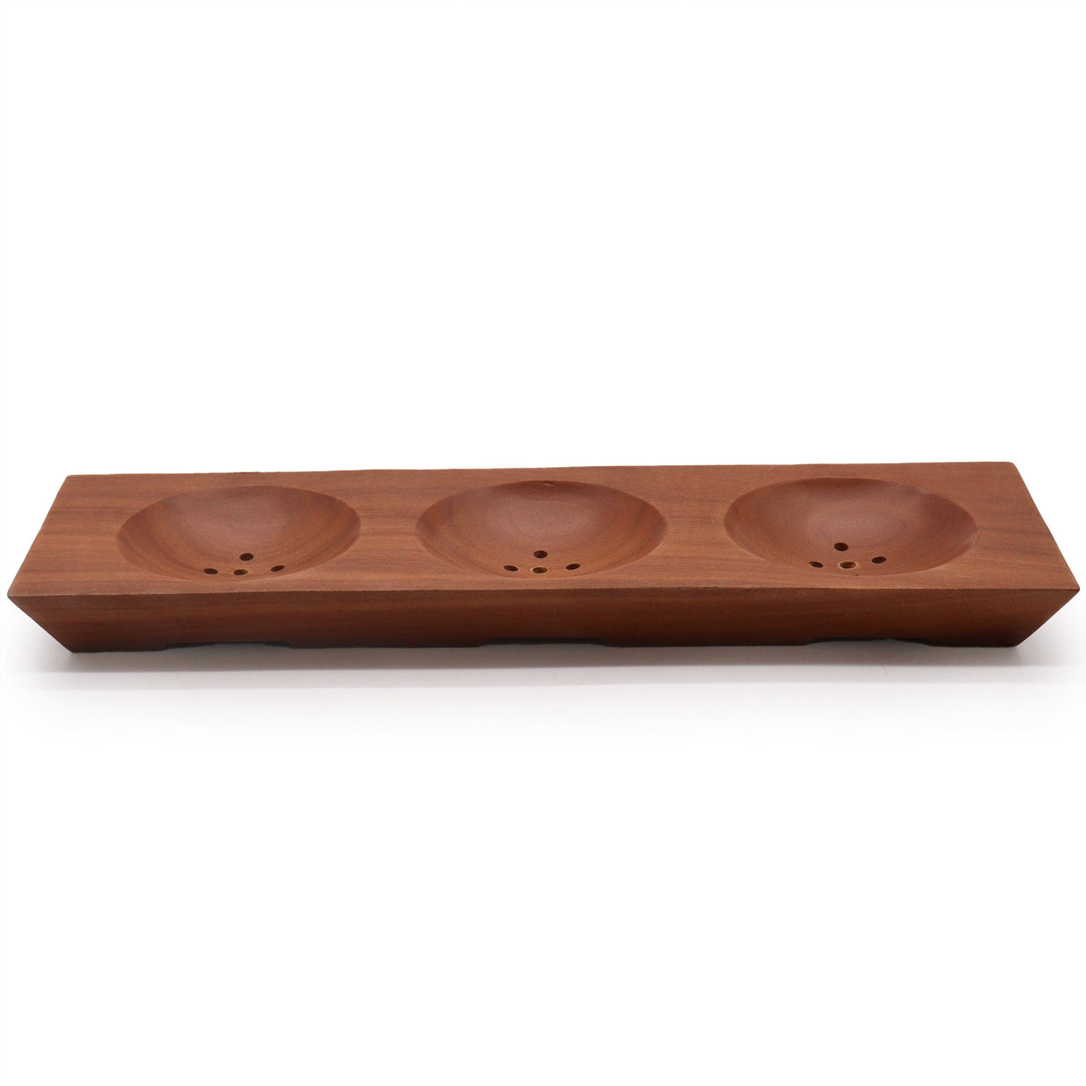 Three Bay Mahogany Soap Dish - SHAMTAM.COM