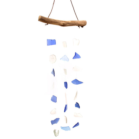 Wind Chimes Three Drop - Blue & White - SHAMTAM.COM