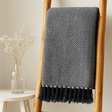Throw Blanket Navy Zigzag 125x150cm - SHAMTAM.COM