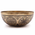 Tibetan Singing Bowl - 21cm - 7 Chakra & Flower of Life Healing Engraved - SHAMTAM.COM