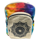 Boho Backpack Tiedye Hemp Large - Mandala - SHAMTAM.COM