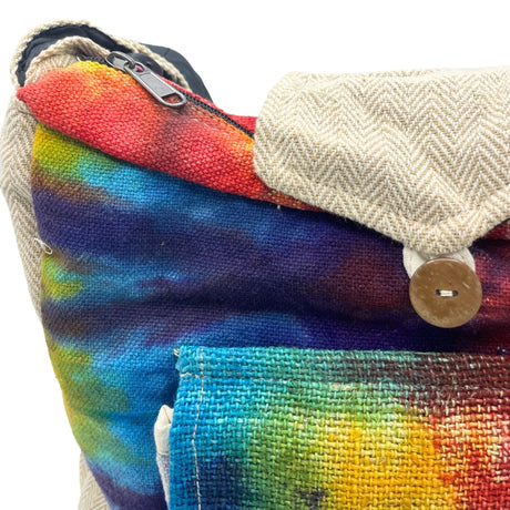 Tiedye Hemp Study Bag with Front Pocket - SHAMTAM.COM