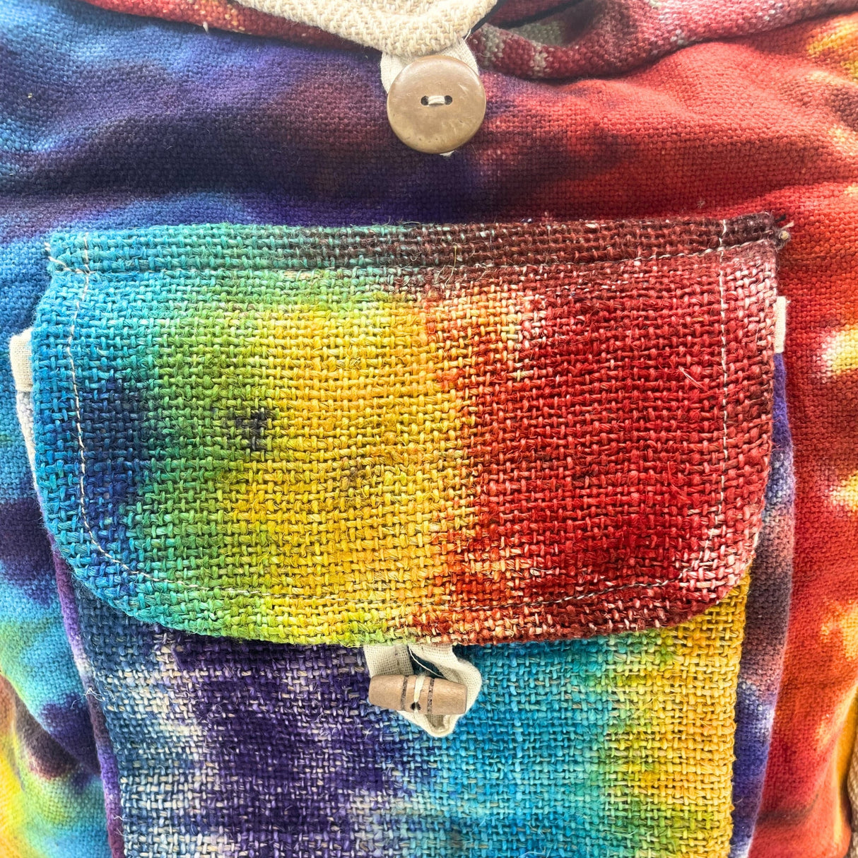 Tiedye Hemp Study Bag with Front Pocket - SHAMTAM.COM