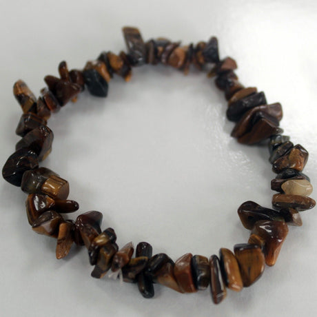 Tiger Eye Bracelet, Gemstone Chip Stretch - SHAMTAM.COM