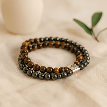 Pulsera de ojo de tigre, cristal de piedra magnética