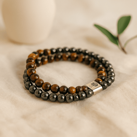 Tiger Eye Bracelet, Magnetic Gemstone Crystal - SHAMTAM.COM