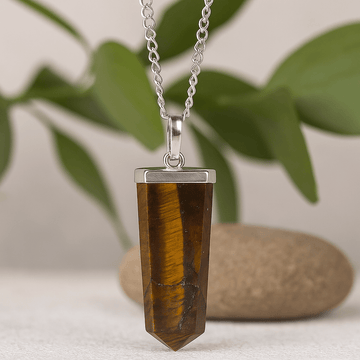 Tiger Eye Crystal Pendant Flat Pencil