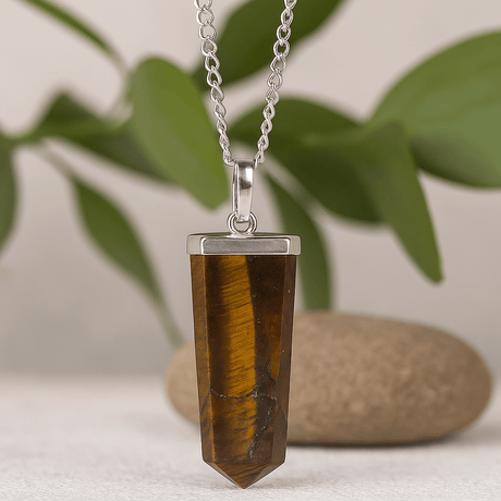 Tiger Eye Crystal Pendant Flat Pencil - SHAMTAM.COM