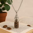 Tiger Eye Gemstone Bottle Pendant Necklace - SHAMTAM.COM