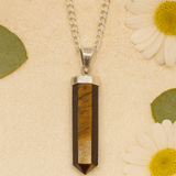 Tiger Eye Pendant, Gemstone Point - SHAMTAM.COM