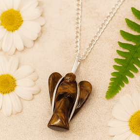 Tiger Eye Pendant Guardian Angel Crystal - SHAMTAM.COM