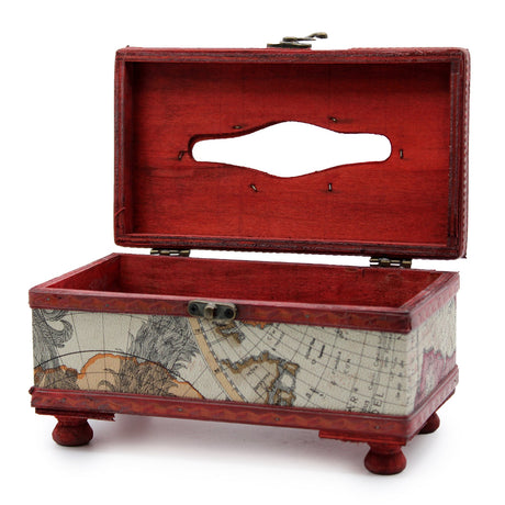 Tissue Box Old Map with Legs - SHAMTAM.COM