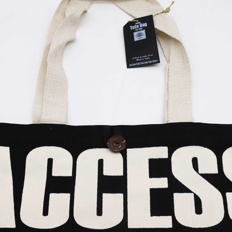 Tote Bag Access All Areas Black Natural 10oz - SHAMTAM.COM
