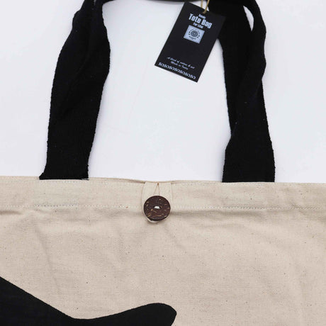 Tote Bag Black Cat Natural 10oz - SHAMTAM.COM