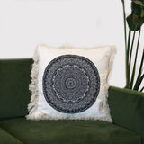 Traditional Mandala Cushion Cover - 45x45cm - black - SHAMTAM.COM