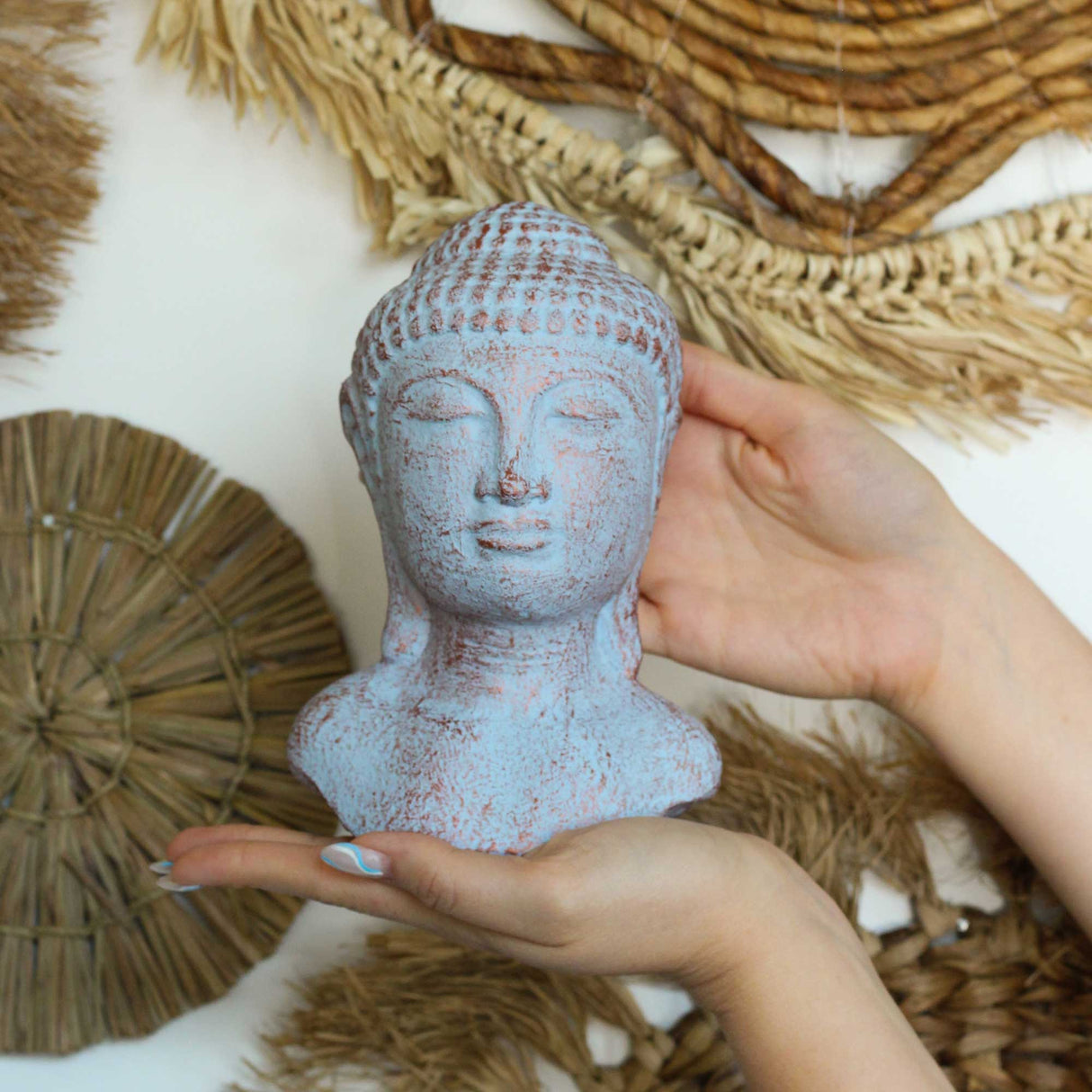 Tranquility Buddha Head - Blue Copper - SHAMTAM.COM