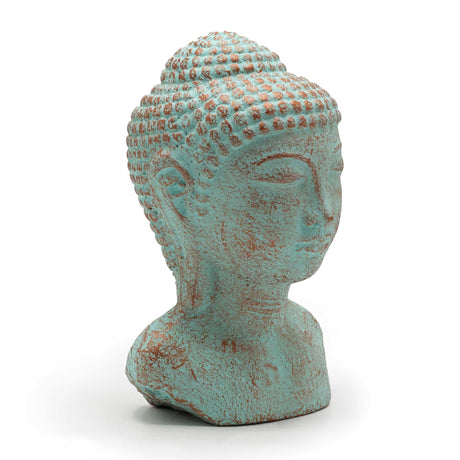 Tranquility Buddha Head - Green Copper - SHAMTAM.COM
