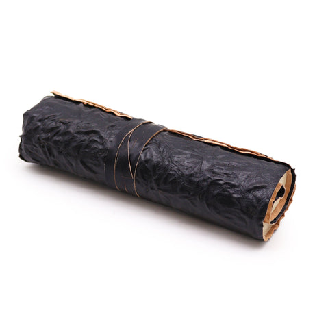 Travel Notebook Rolled Leather - 96 pages - Black 21x15cm - SHAMTAM.COM