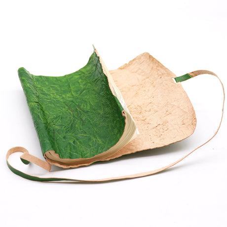 Travel Notebook Rolled Leather - 96 pages - Green 21x15cm - SHAMTAM.COM
