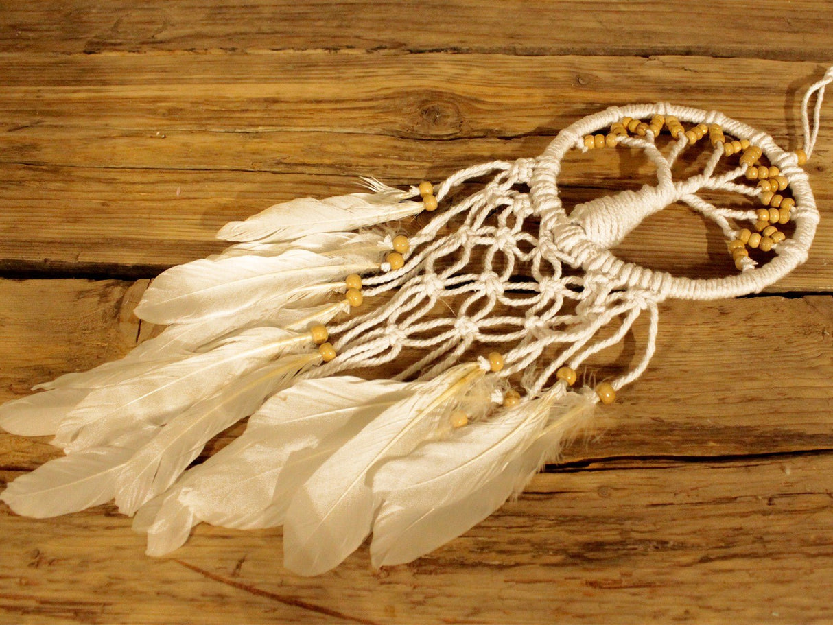 Tree of Life Dreamcatcher - Pure & Natural 16cm - SHAMTAM.COM