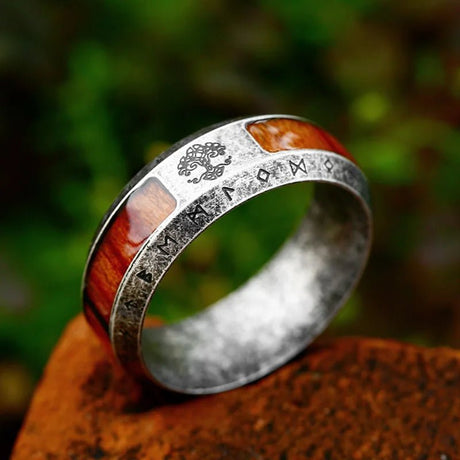 Tree of Life Norse Runes Ring - SHAMTAM