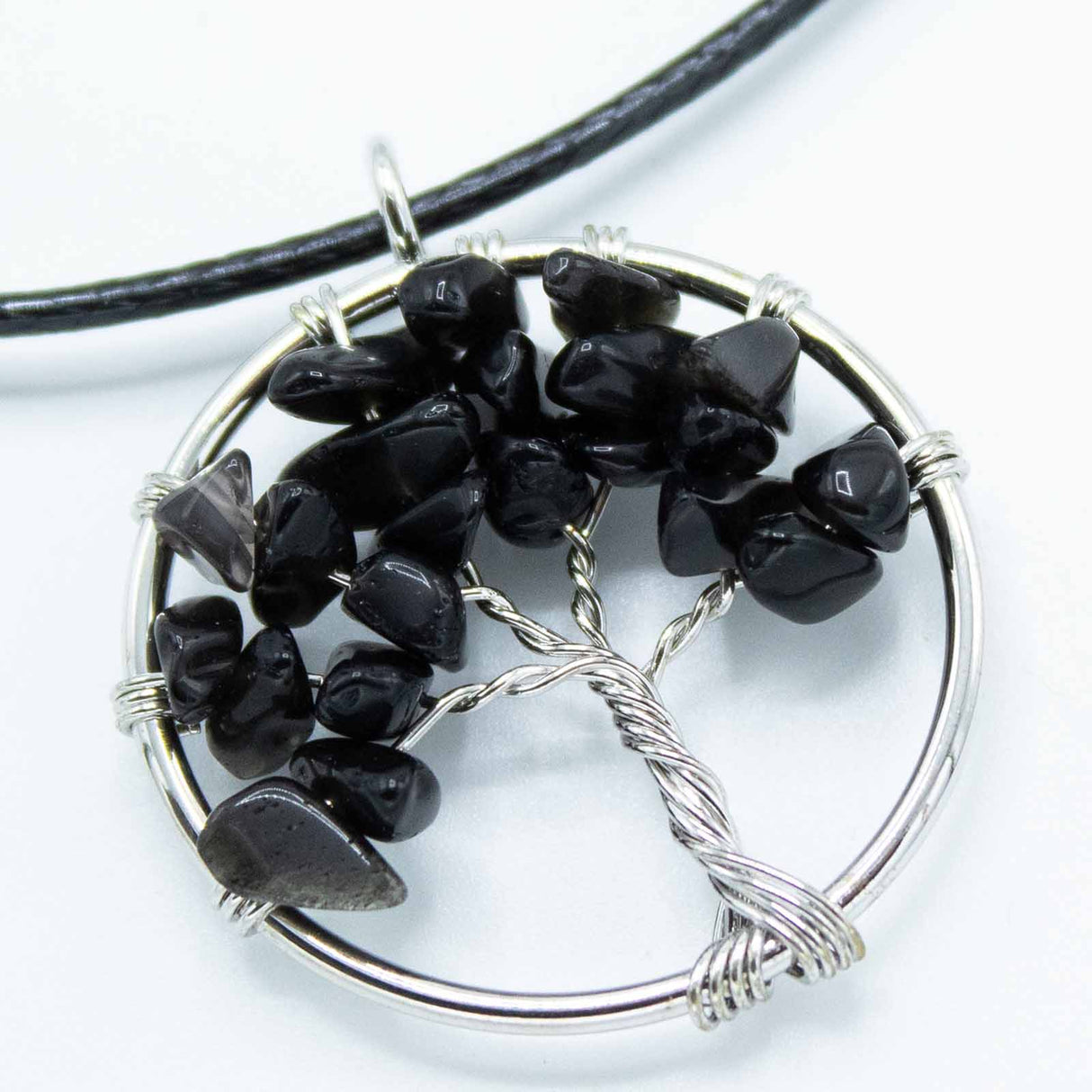 Tree of Life Pendant - Black Agate - SHAMTAM.COM