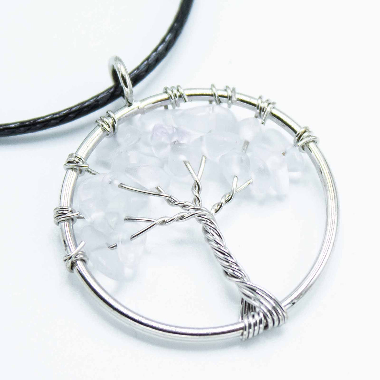 Tree of Life Pendant - Rock Crystal - SHAMTAM.COM