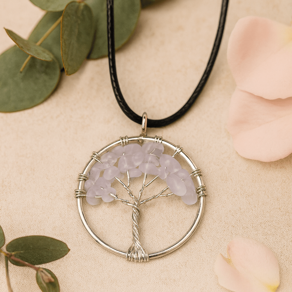 Tree of Life Pendant, Rock Crystal - SHAMTAM.COM
