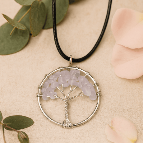 Tree of Life Pendant, Rock Crystal - SHAMTAM.COM