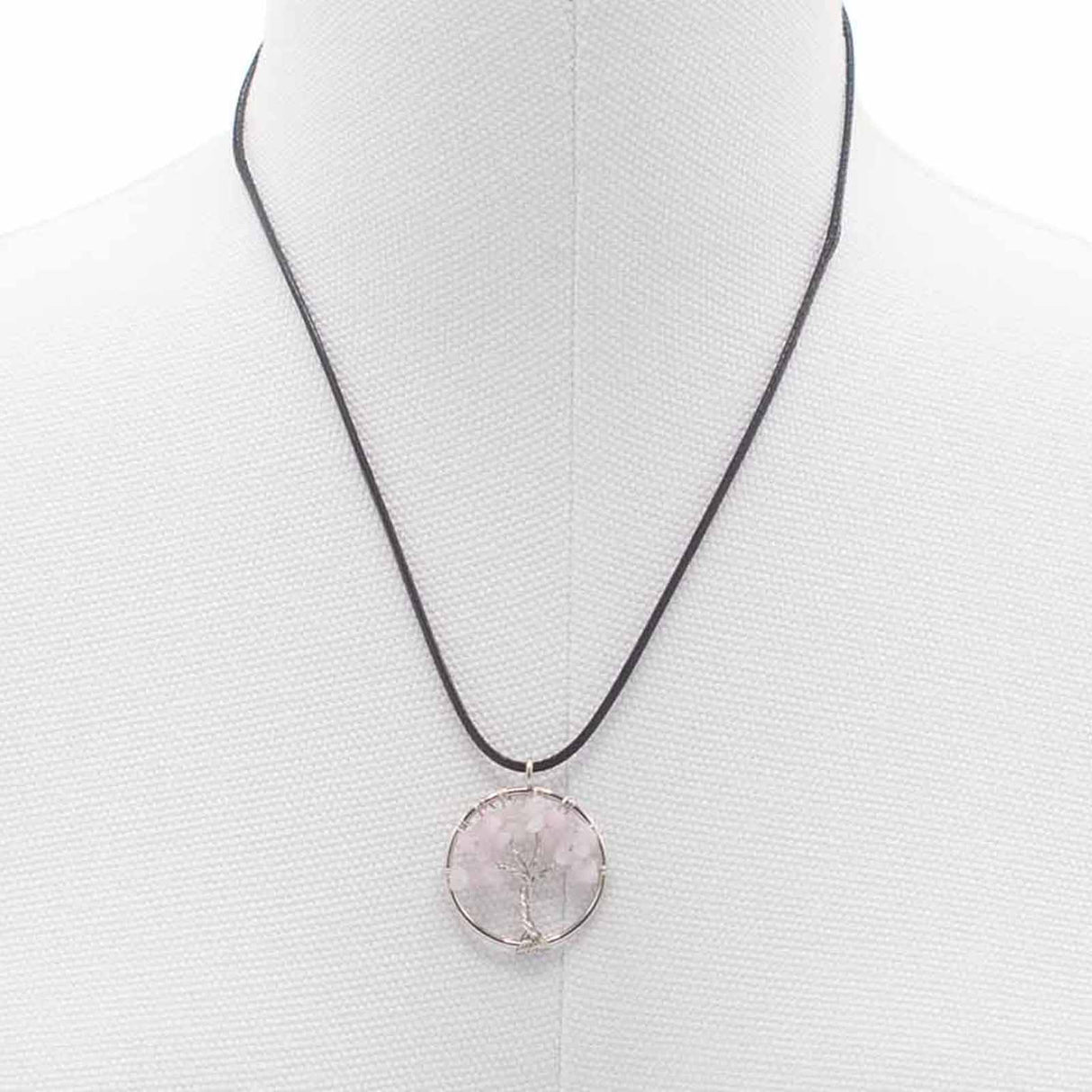 Tree of Life Pendant - Rose Quartz - SHAMTAM.COM