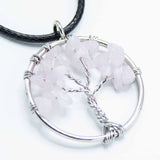 Tree of Life Pendant - Rose Quartz - SHAMTAM.COM