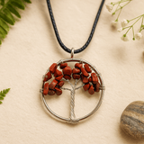 Tree of Life Red Jasper Pendant - SHAMTAM.COM