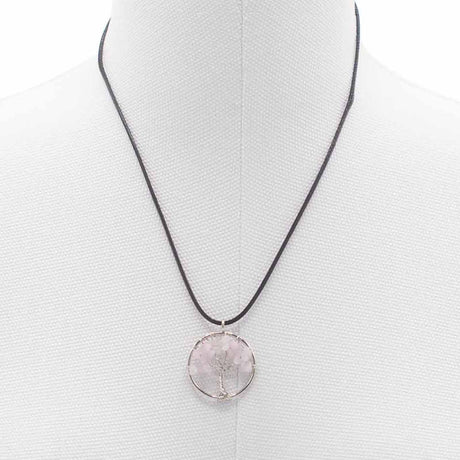 Tree of Life Pendant - Rose Quartz - SHAMTAM.COM