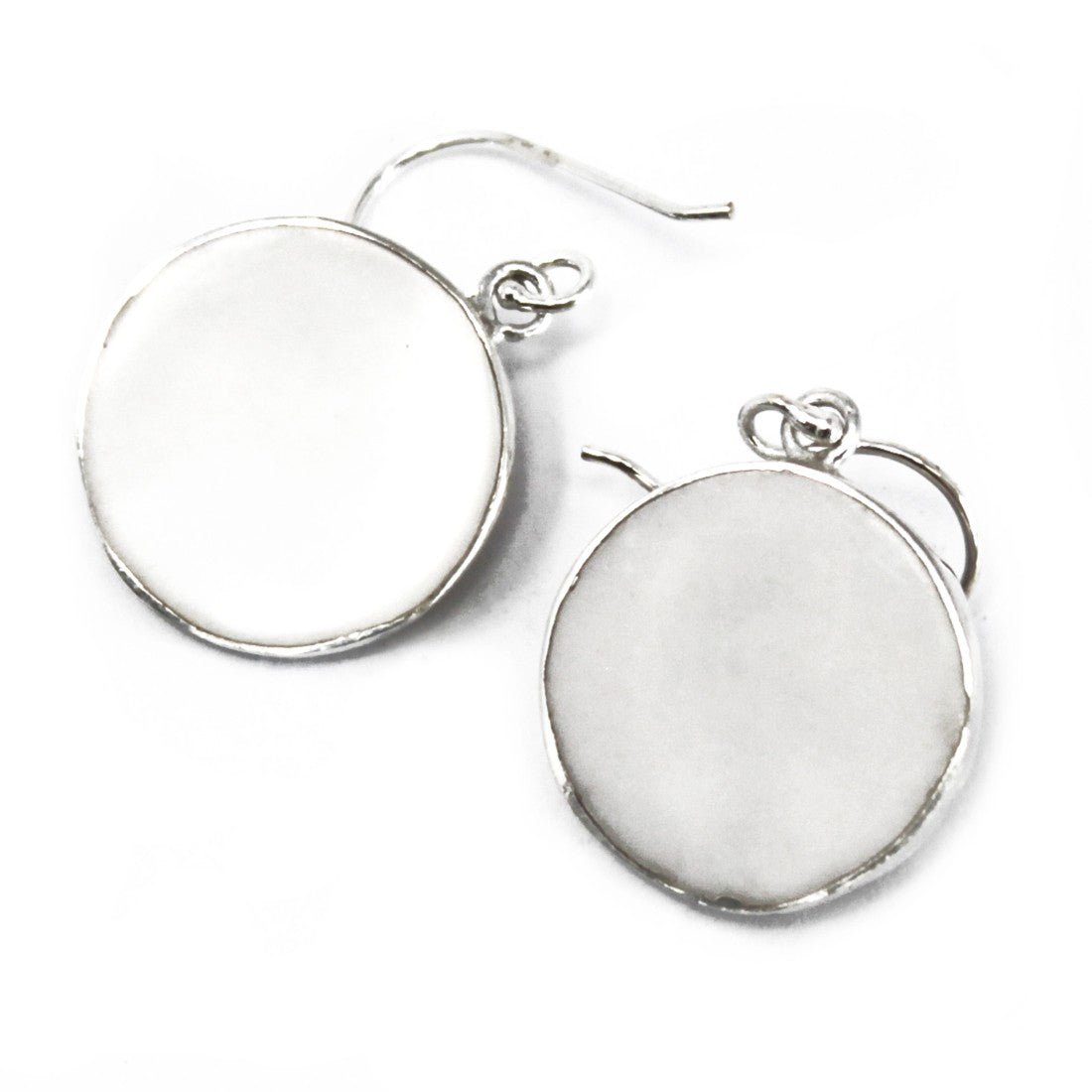 Tree of Life Silver Earrings 15mm - Mother of Pearl - SHAMTAM.COM