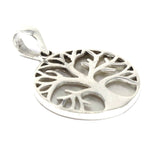 Tree of Life Silver Pendant 22mm - Mother of Pearl - SHAMTAM.COM