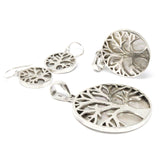 Tree of Life Silver Pendant 22mm - Mother of Pearl - SHAMTAM.COM