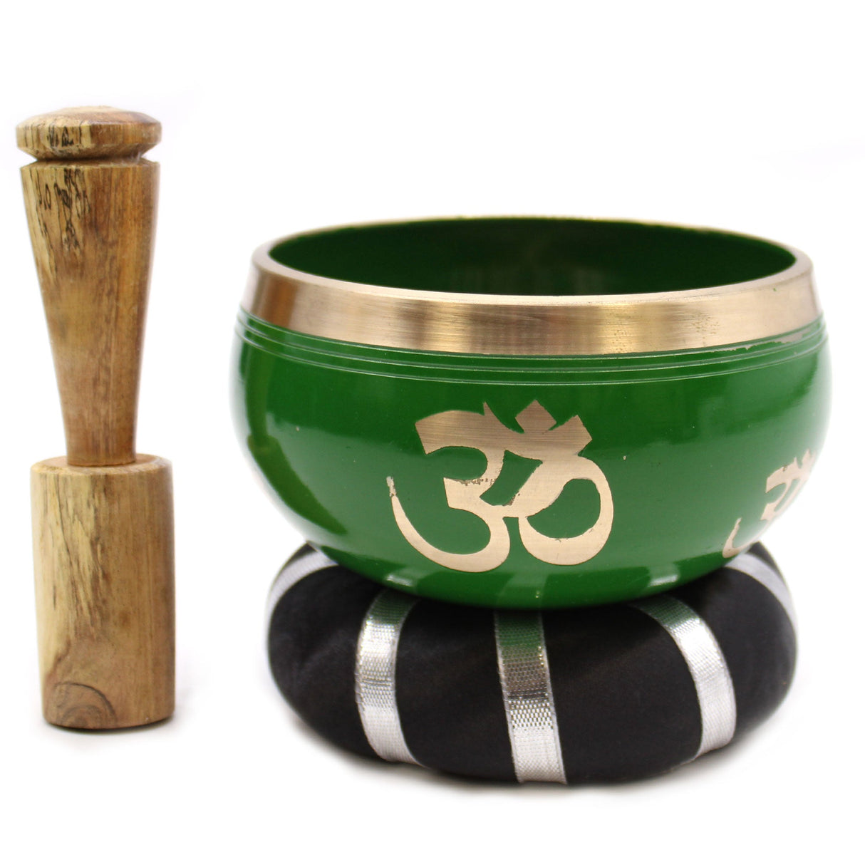 Singing Bowl Set - Tree of Life Green 10.7cm - SHAMTAM.COM