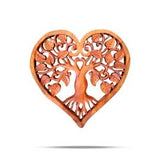 Tree of Life Wall Panel Wooden Heart 30cm - SHAMTAM.COM