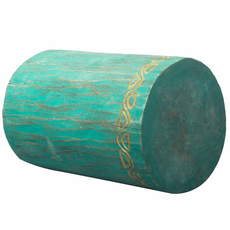 Tribal Stool / Table - Albasia - Turquoise - SHAMTAM.COM