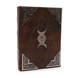 Handmade Notebook - Zinc Triple Moon Decor - 200 Deckle Edges Pages - 26x18cm - SHAMTAM.COM