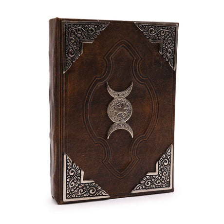 Handmade Notebook - Zinc Triple Moon Decor - 200 Deckle Edges Pages - 26x18cm - SHAMTAM.COM