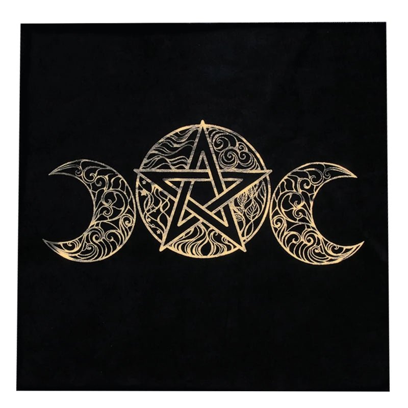 Triple Moon Pentagram Tarot Tablecloth - SHAMTAM