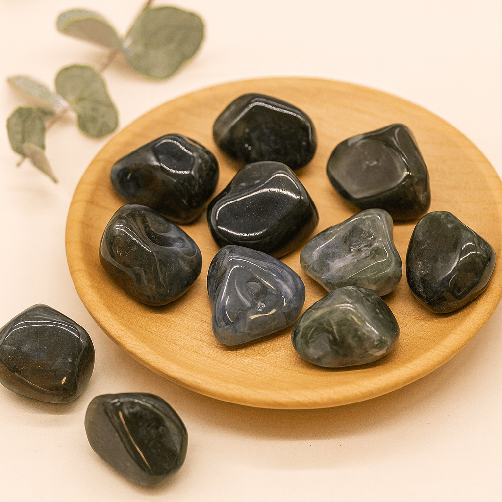 Tumbled Stones Green Moss Extra Large, 18 Pieces - SHAMTAM.COM